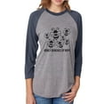 thumbnail image 1 of Honey Bunches of Nope Unisex 3/4 Sleeve Baseball Raglan Tee, 1 of 1