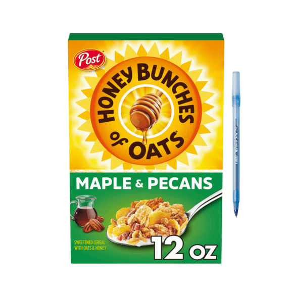 Honey Bunches of Oats Breakfast Cereal Maple and Pecans 12 oz