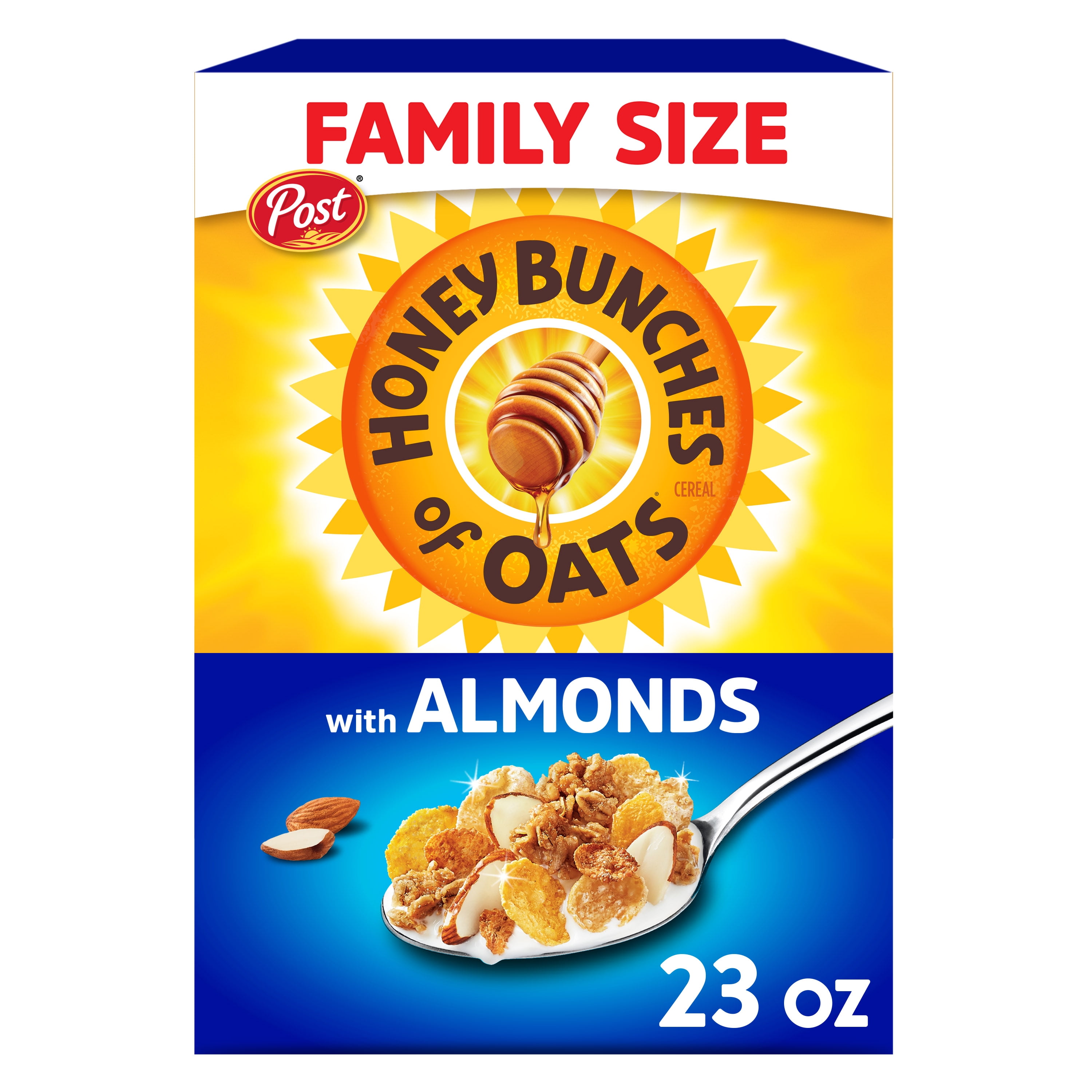 Honey Bunches of Oats with Almonds, Heart Healthy, Low Fat, made with