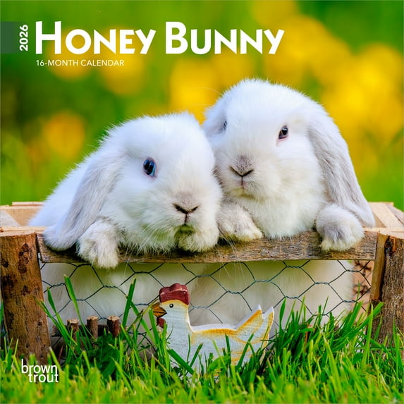 Honey Bunny | 2026 7x14" (Hanging) Monthly Mini Wall Calendar | BrownTrout