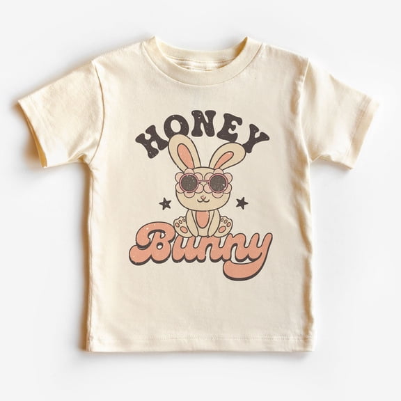 Honey Bunny Easter Toddler Shirt - Easter Bunny Girl Children'S Clothing - Boho Kids & Youth Shirts TODDLER SHORT SLEEVE TEE BELLA CANVAS 3001T