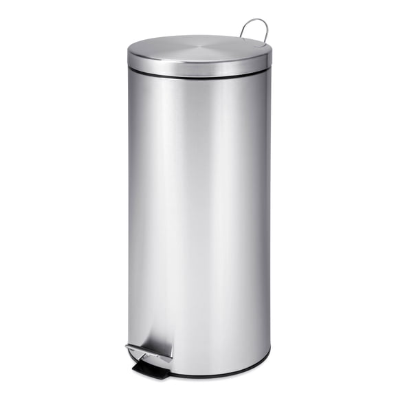 Honey Can Do 30L Round Ss Step Can W Bucket, Silver