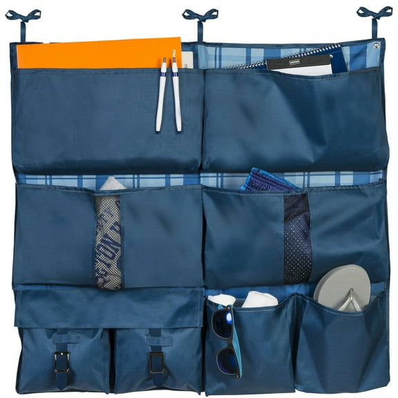 Honey Can Do 2-in-1 Bed Organizer with 8 Pockets, Multiple Colors