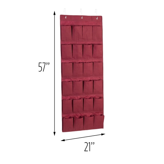 Honey-Can-Do 24-Pocket over-The-Door Shoe Organizer, Red - Walmart.com