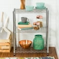 thumbnail image 1 of Honey Can Do 3-Tier Adjustable Shelving Unit with 250-lb Weight Capacity, Chrome, 1 of 9