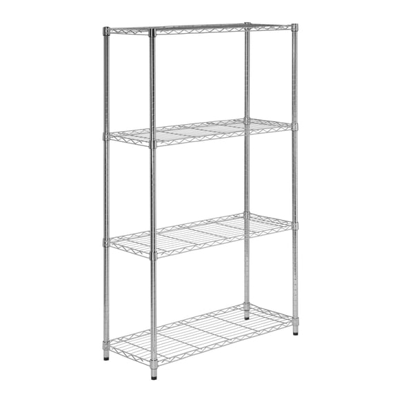 Honey Can Do 4-Tier Heavy-Duty Adjustable Shelving Unit With 200-Lb Shelf Capacity, Chrome