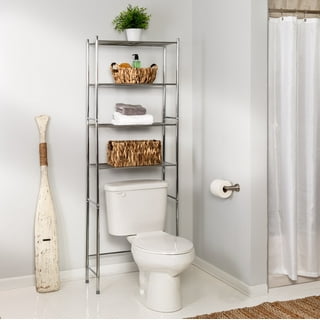  MyGift Chrome Plated Metal Under-the-Sink Rack Bathroom Quality Pedestal  Storage Organizer with 2 Display Shelves and Hand Towel Bar: Home & Kitchen