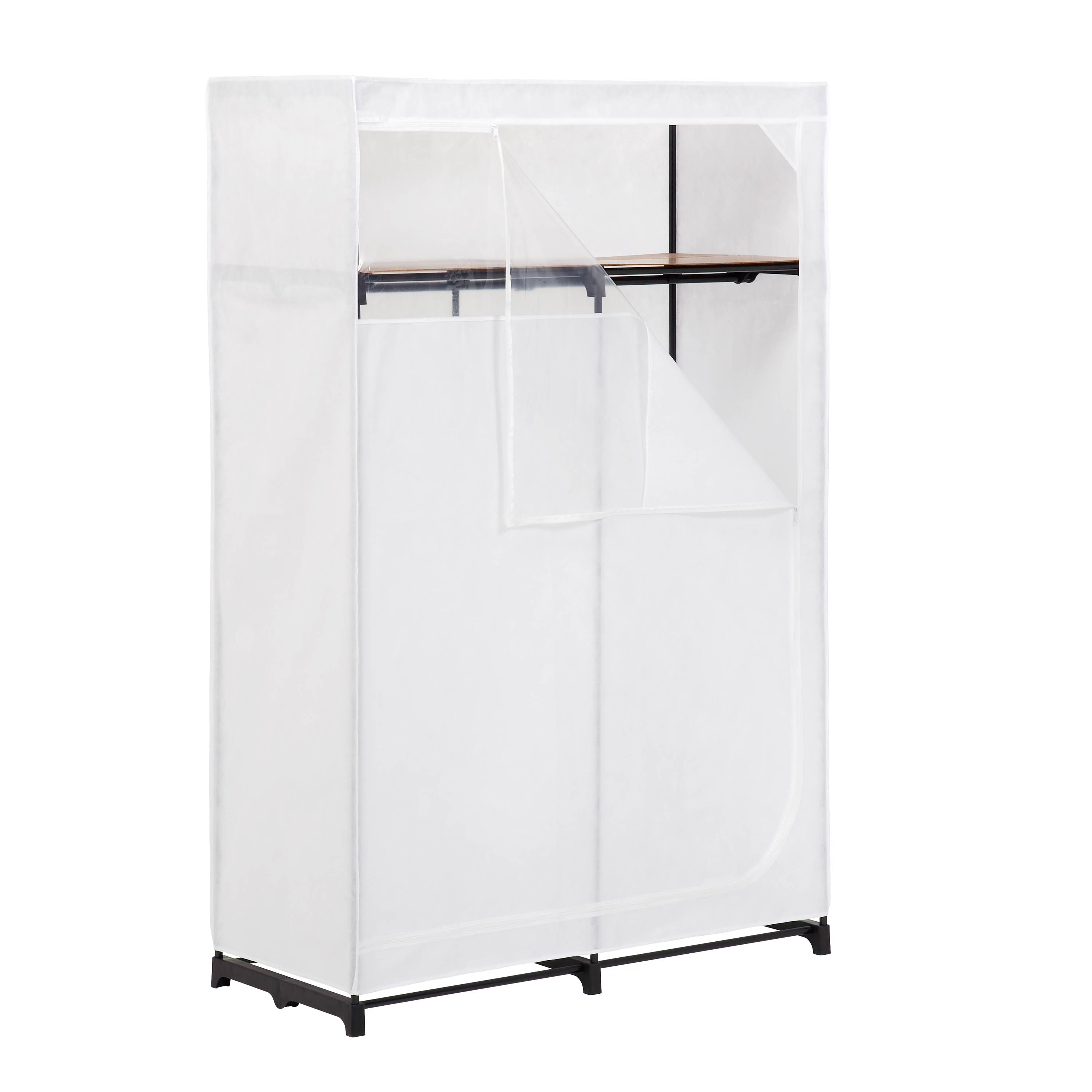 Honey Can Do 46 In Wardrobe With Top Shelf, White - image 1 of 3
