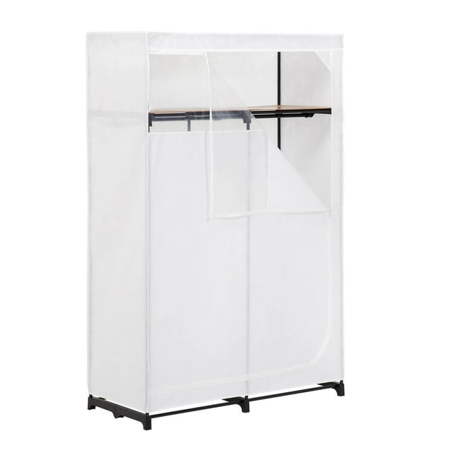 Honey Can Do 46 In Wardrobe With Top Shelf, White