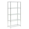 thumbnail image 1 of Honey-Can-Do 5-Shelf Steel Adjustable Storage Shelves, Chrome, Holds up to 350 lb per Shelf, 1 of 11