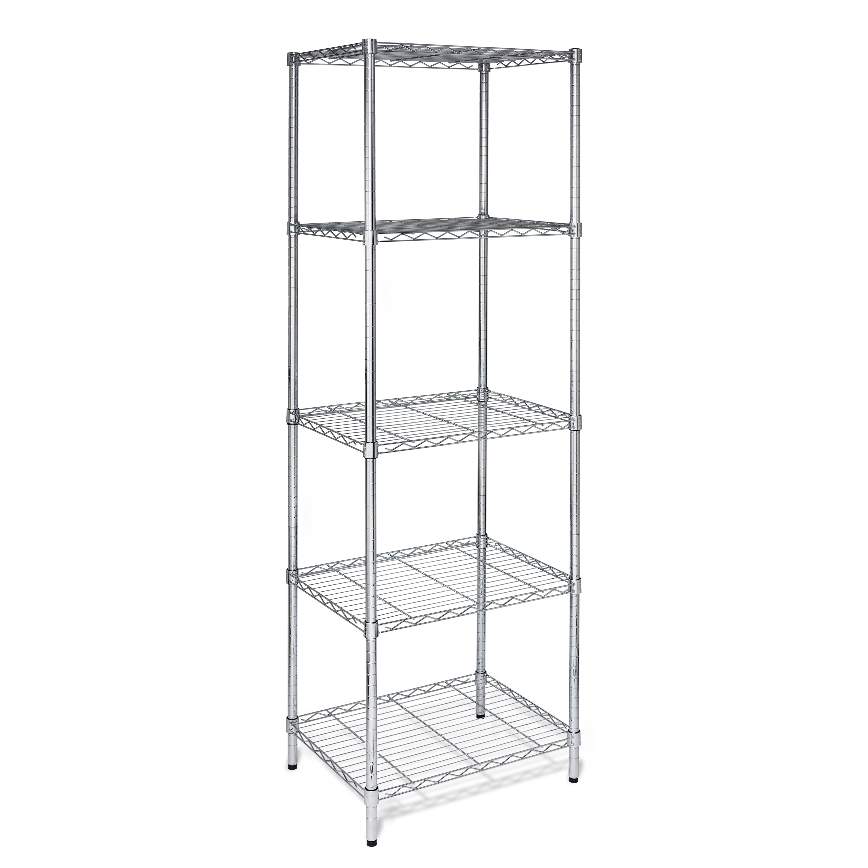 Honey-Can-Do Chrome 5-Tier Adjustable Kids Storage Shelving Unit