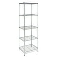 thumbnail image 1 of Honey-Can-Do 5-Shelf Steel Heavy Duty Adjustable Storage Shelves, Chrome, Holds up to 250 lb per Shelf, 1 of 5