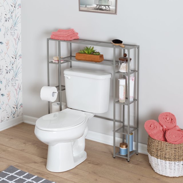 HoneyCanDo 5Tier Steel OvertheToilet Space Saver Storage Shelves
