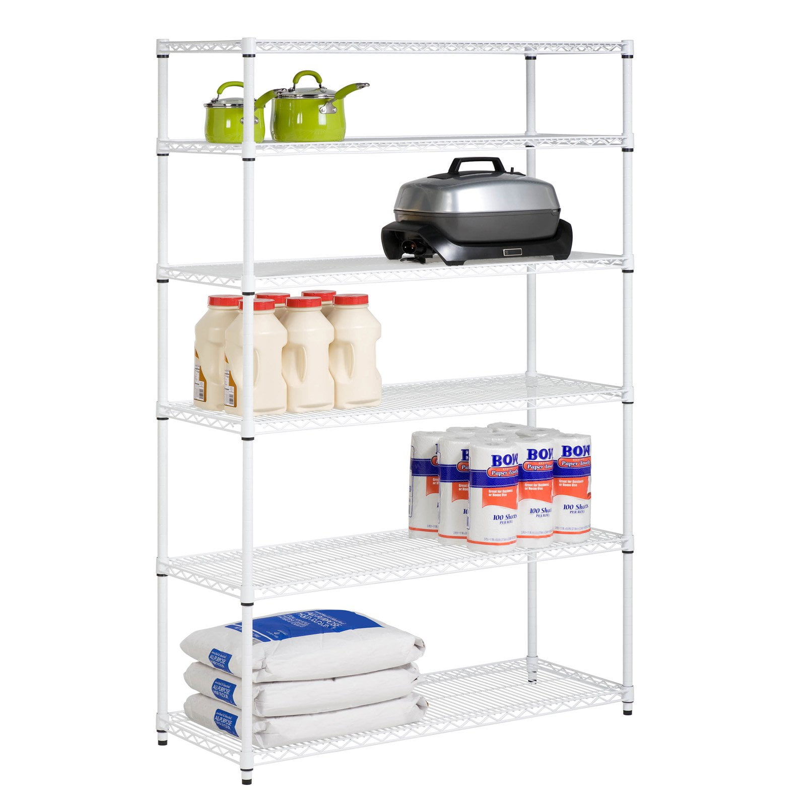 Honey Can Do 6Shelf Steel Storage Shelving Unit, Multicolor