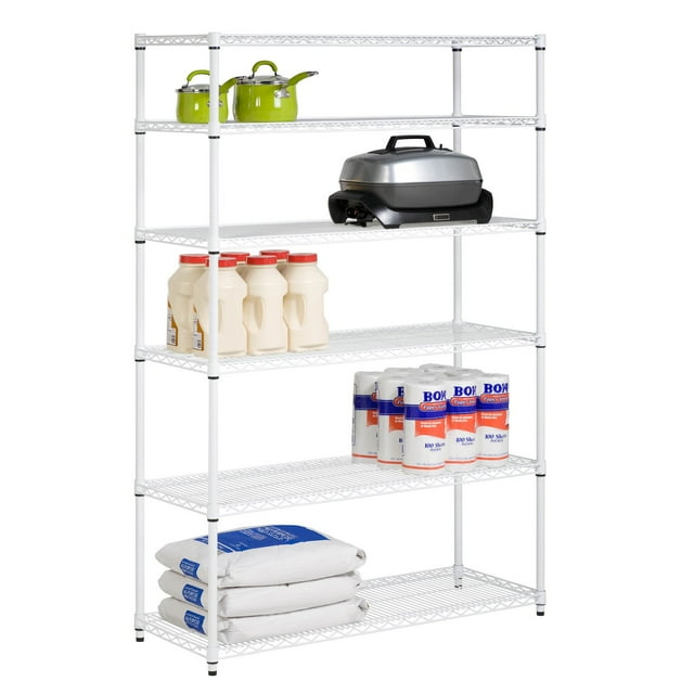 Honey Can Do 6Shelf Steel Storage Shelving Unit, Multicolor