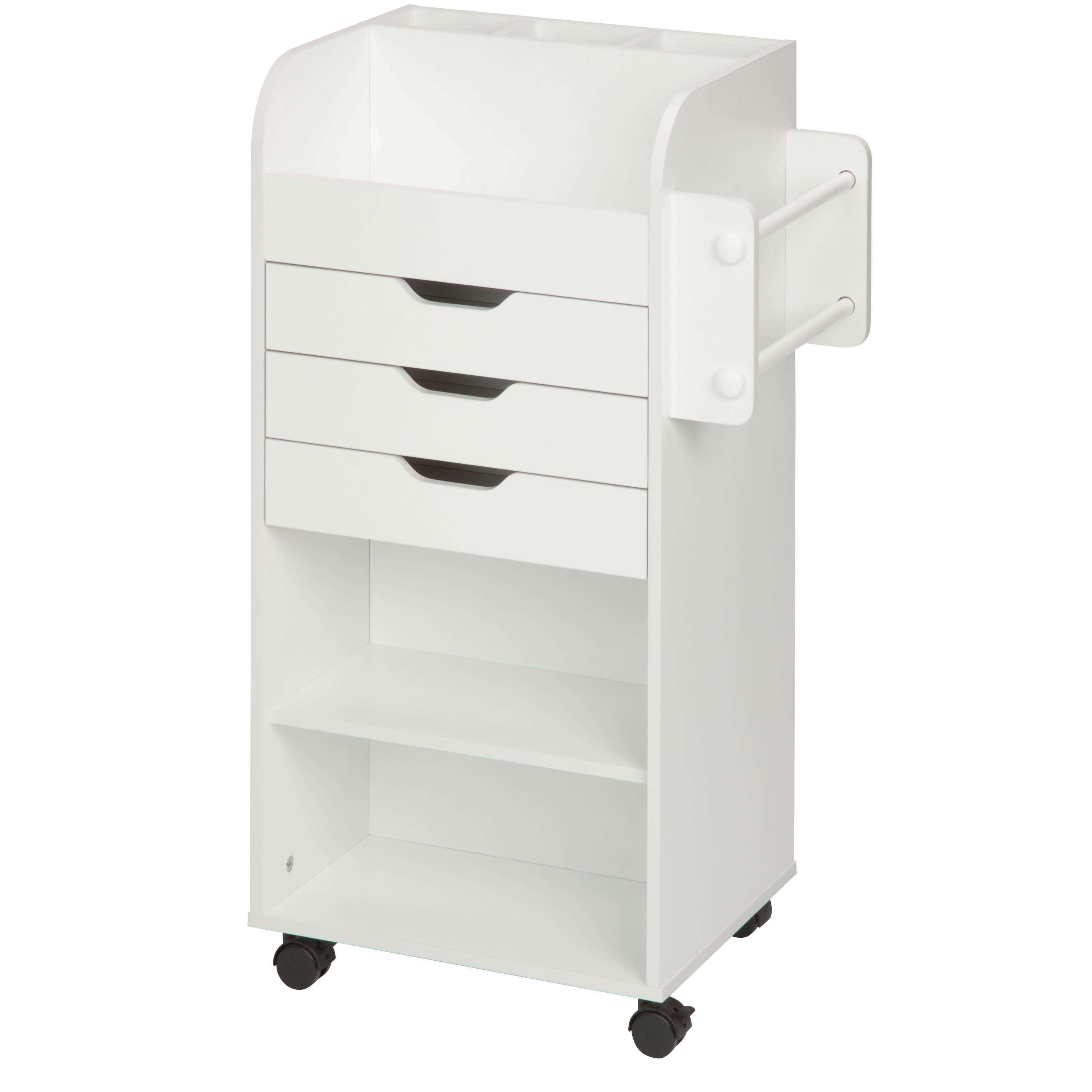 Honey-Can-Do 6-Tier Wood Rolling Craft Storage Cart, White - image 1 of 9