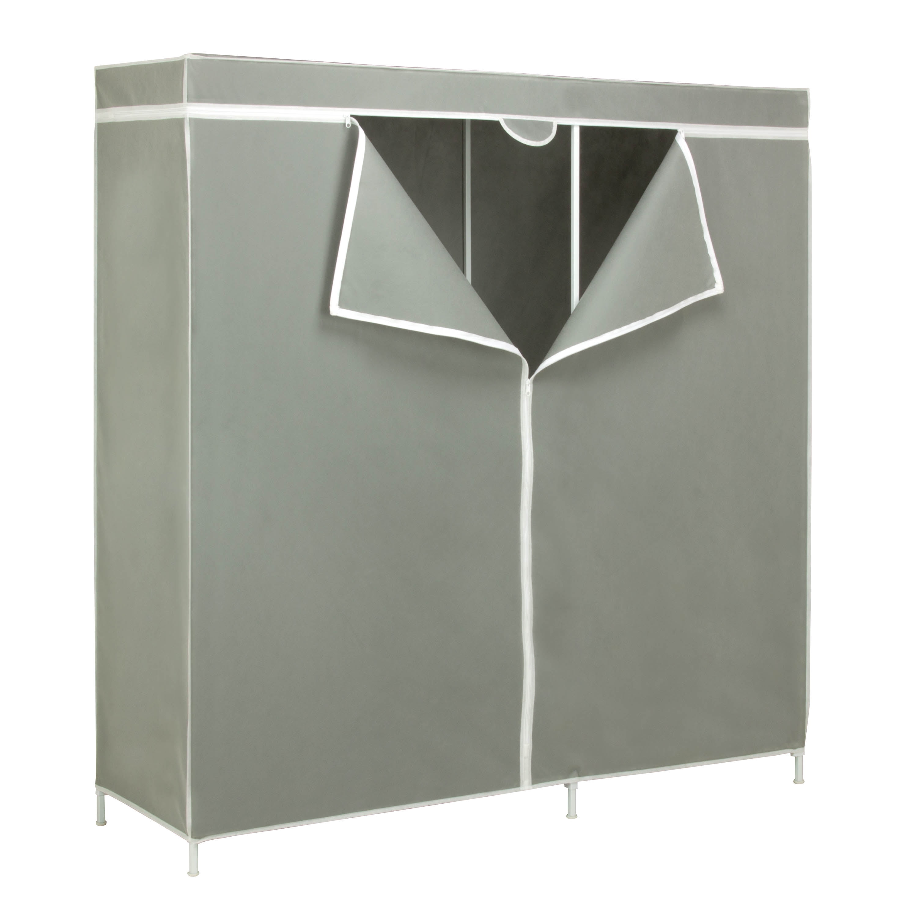 Honey Can Do 60” Wardrobe Clothes Storage Closet, Grey - Walmart.com
