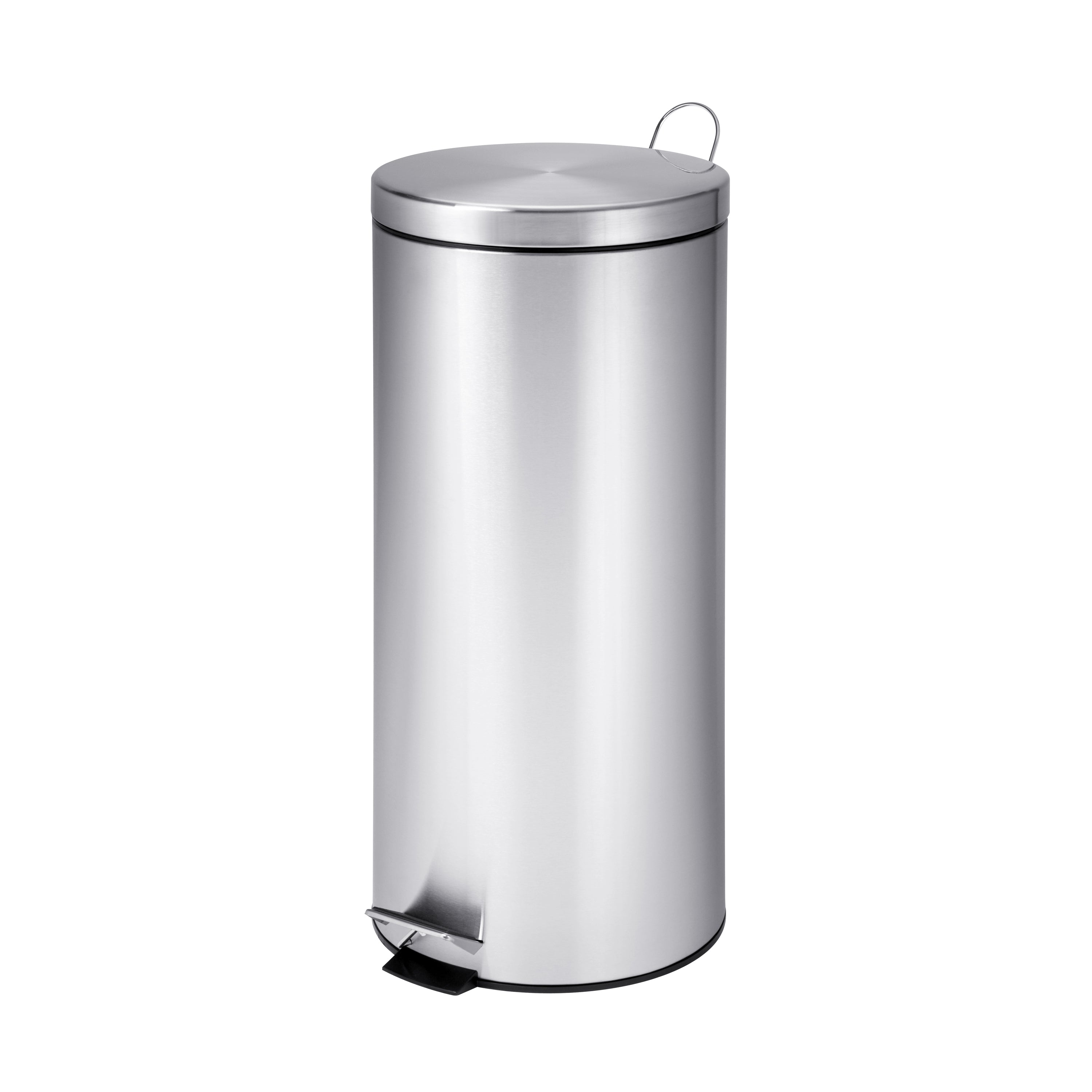 Honey-Can-Do 8 Gallon Round Stainless Steel Kitchen Step Trash Can, Silver - image 1 of 3