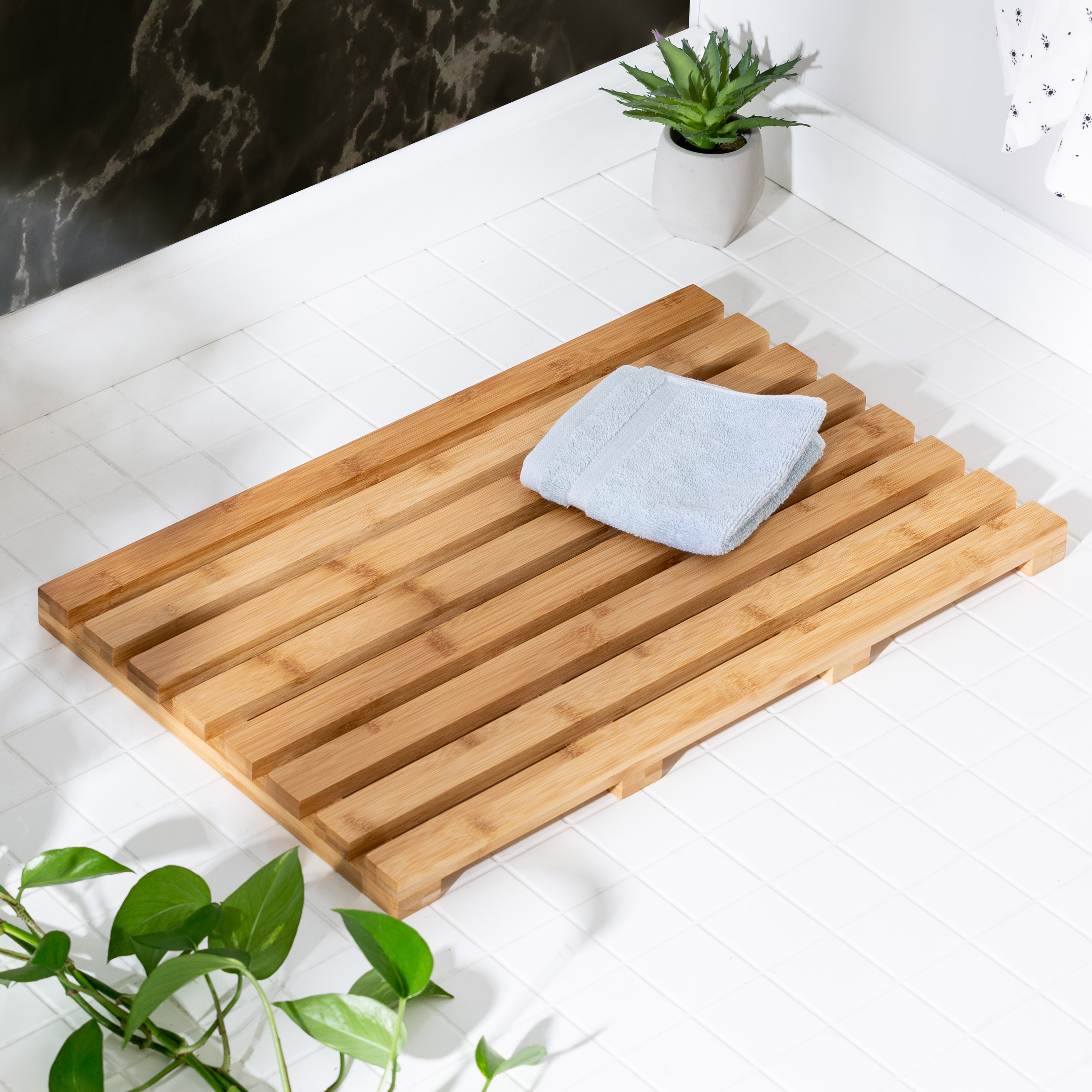 Honey-Can-Do Bamboo Bath Mat, Natural - Walmart.com