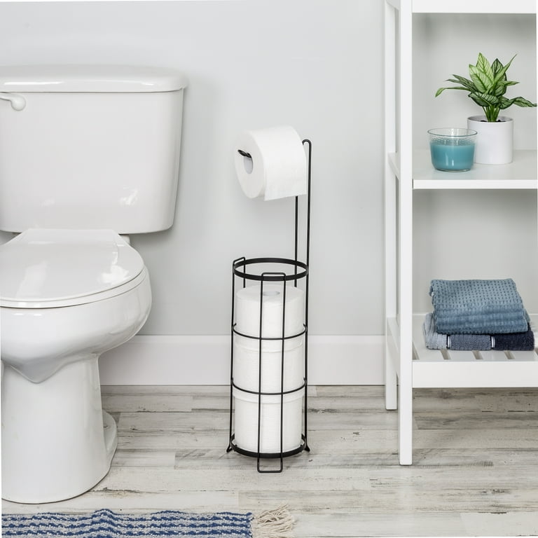 Honey-Can-Do Black Freestanding Toilet Paper Holder - Walmart.com