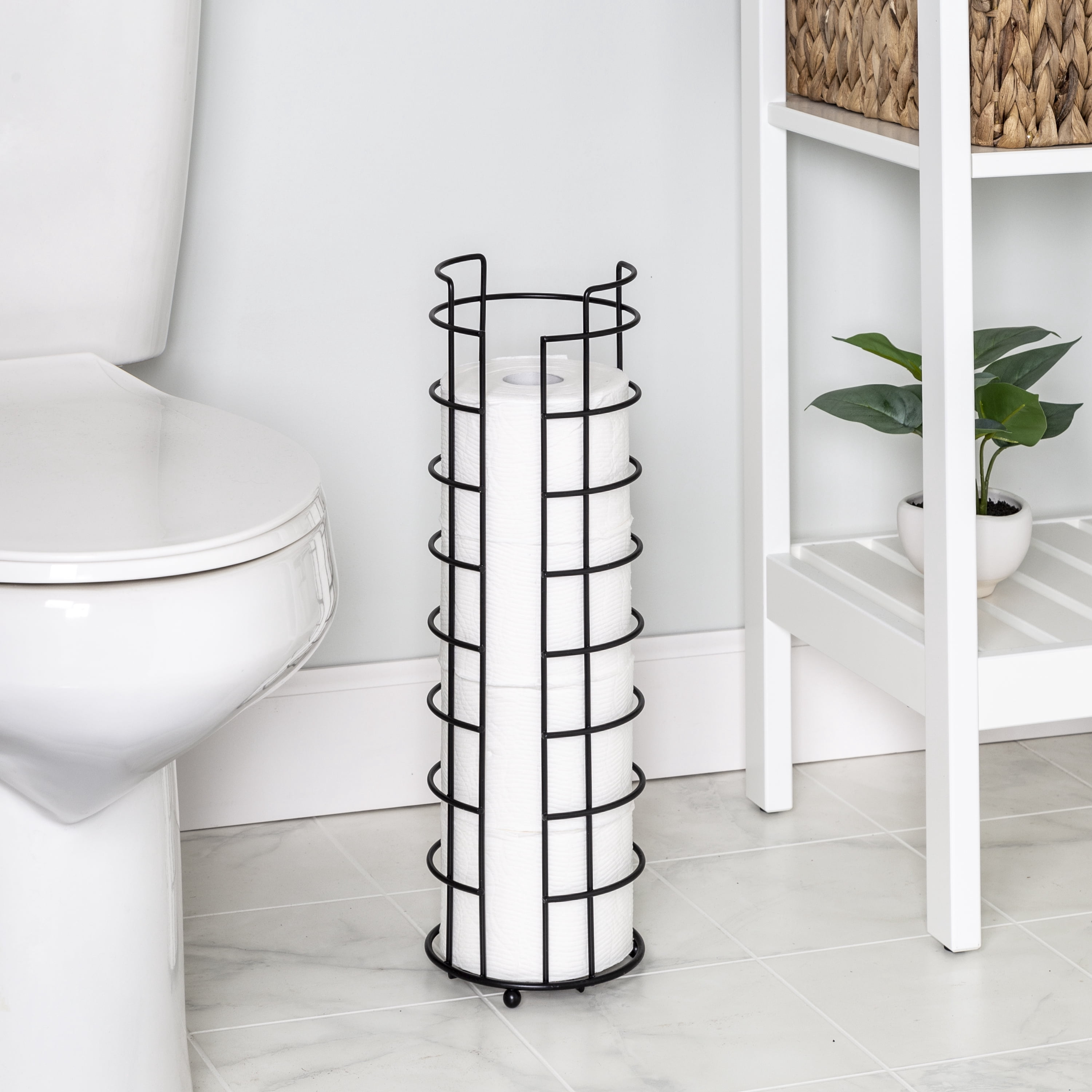Honey-Can-Do Black Freestanding Toilet Paper Holder - Walmart.com