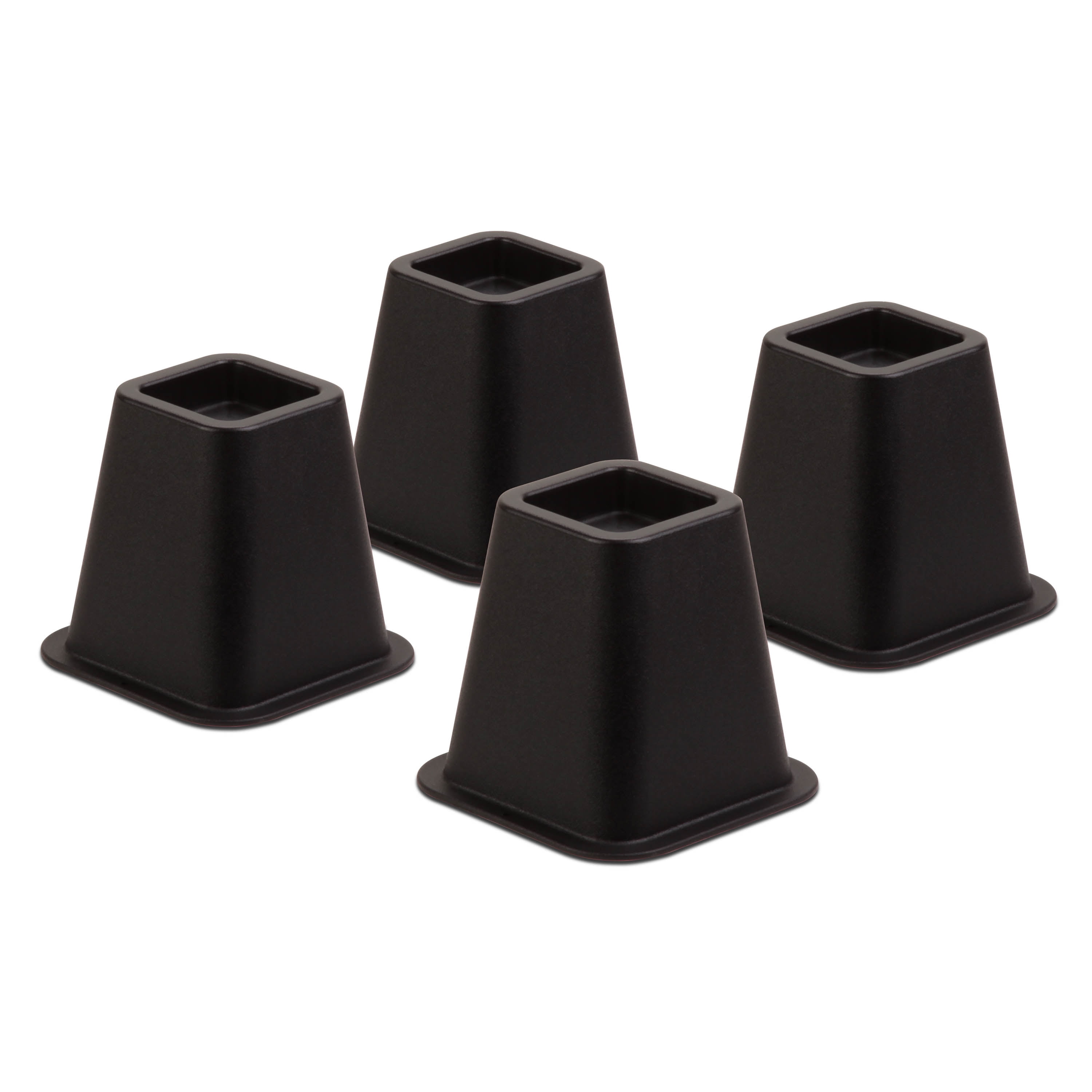 Honey-Can-Do Black Plastic 6" Bed Risers, Set of 4 - Walmart.com