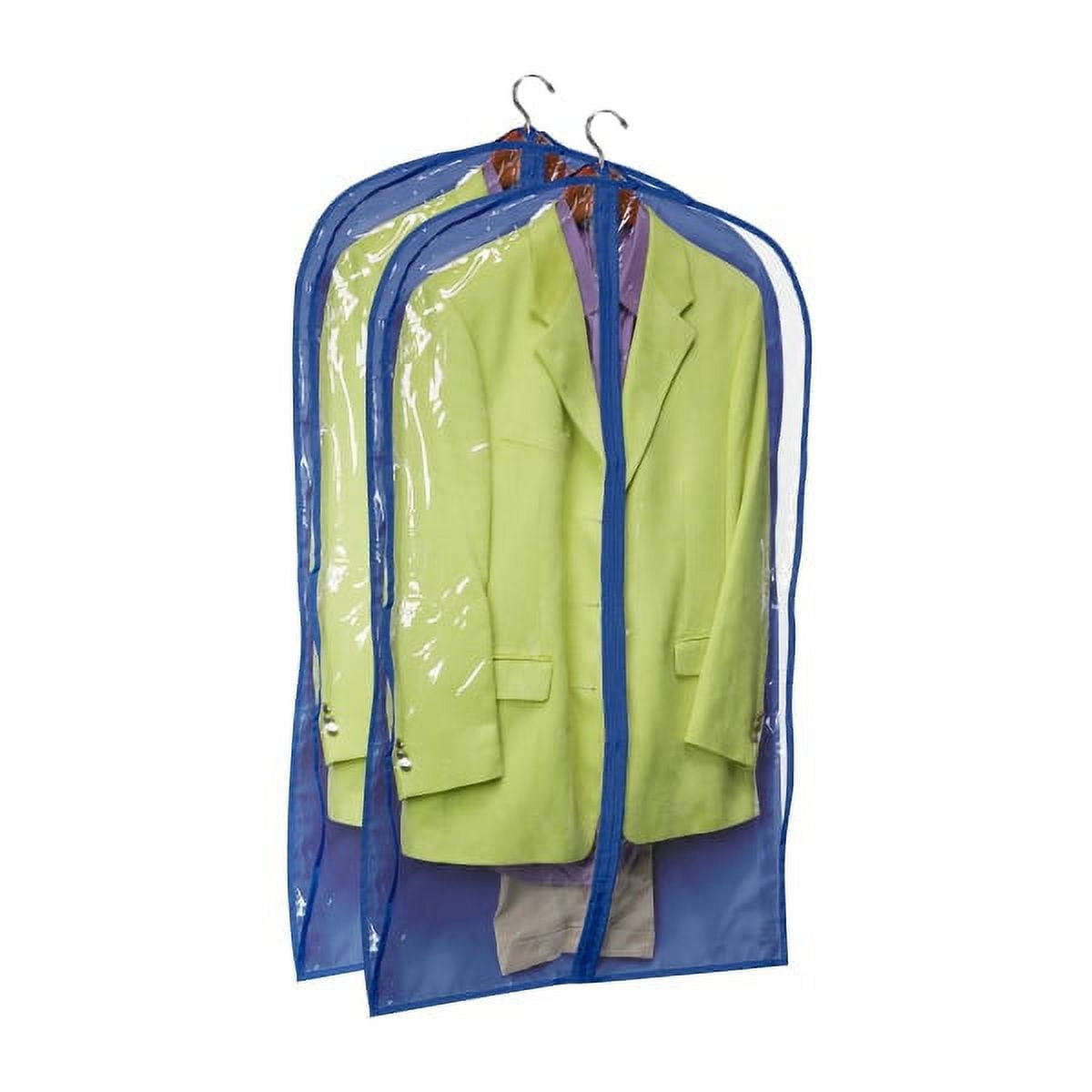 HoneyCanDo Hanging Garment Suit Storage Bags, 42"H x 24"W x 3"D, Navy