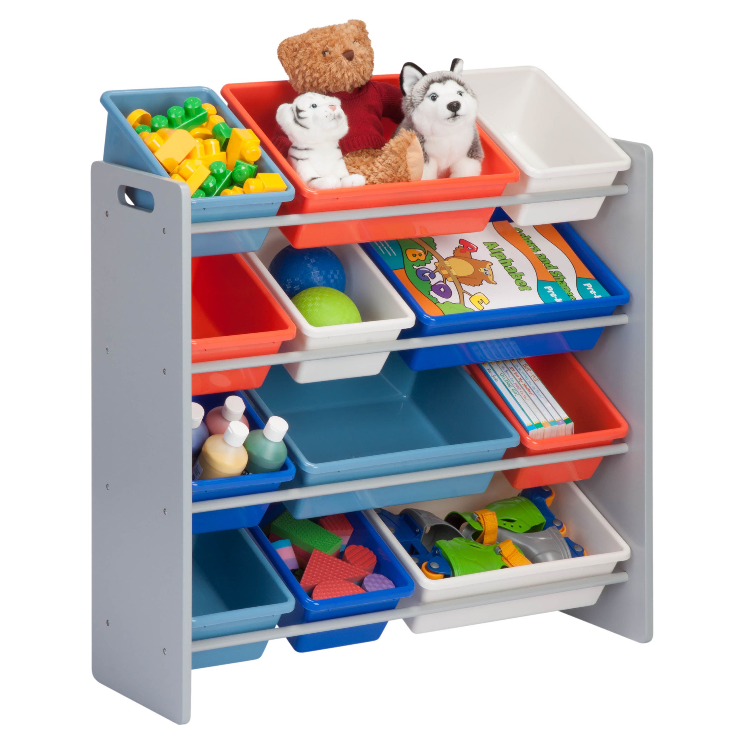Honey Can Do Kids Toy Organizer With 12 Storage Bins, Gray - image 1 of 9