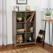 Honey-Can-Do Laminate 6-Cubby Cube Storage Shelves, Gray, Holds up to 15 lb per Shelf