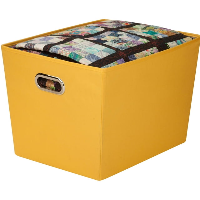 Honey Can Do Large Decorative Storage Bin with Handles, Multicolor