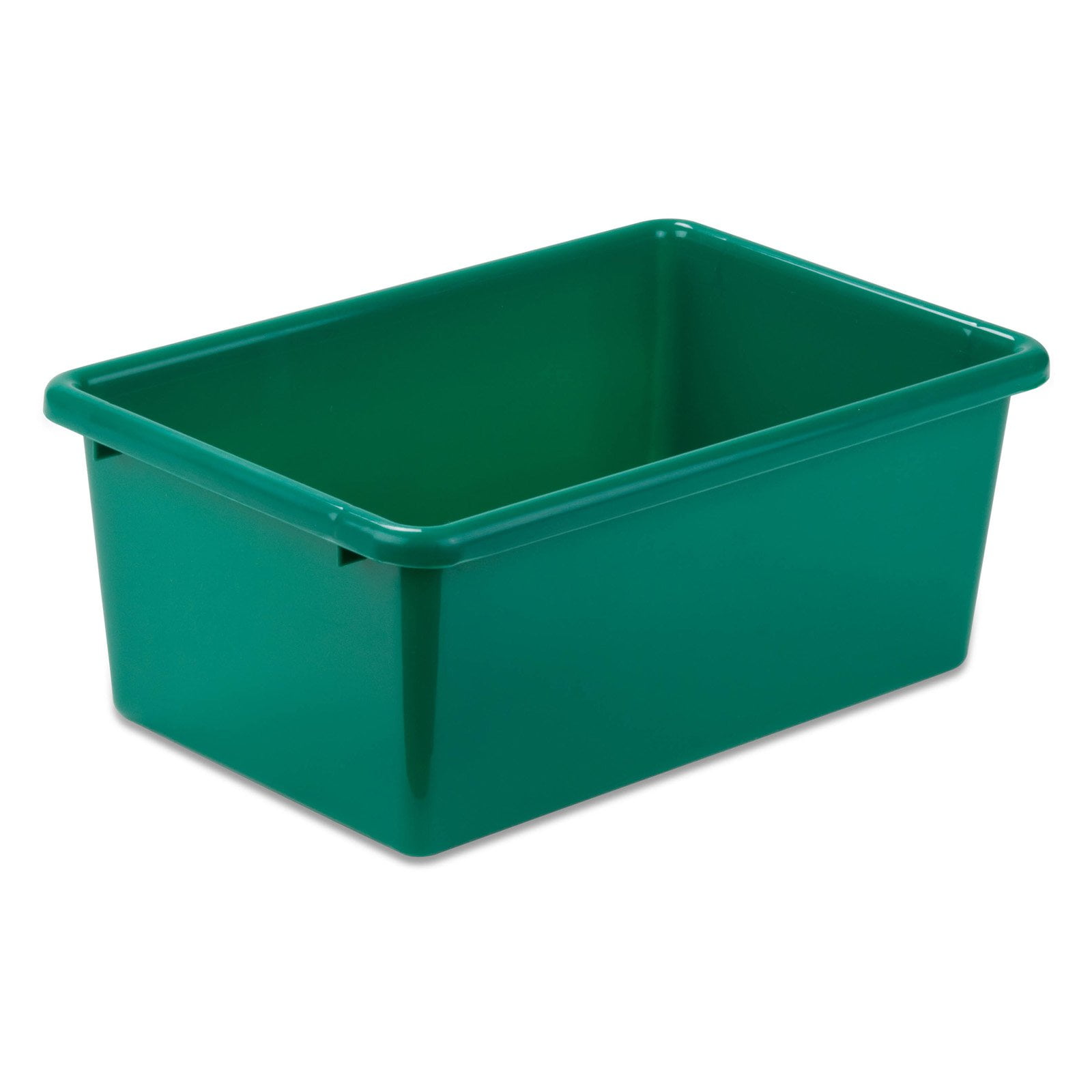 Green Stackable Plastic Storage Bin for Kids