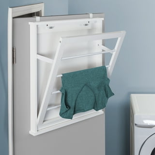 Wall Mounted Side by Side Laundry Drying Rack Stainless Steel Rods