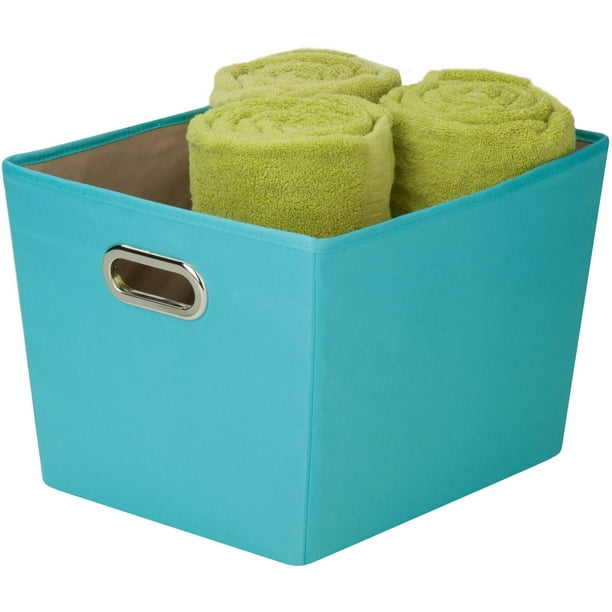 Honey Can Do Medium Decorative Storage Bin with Handles, Multicolor