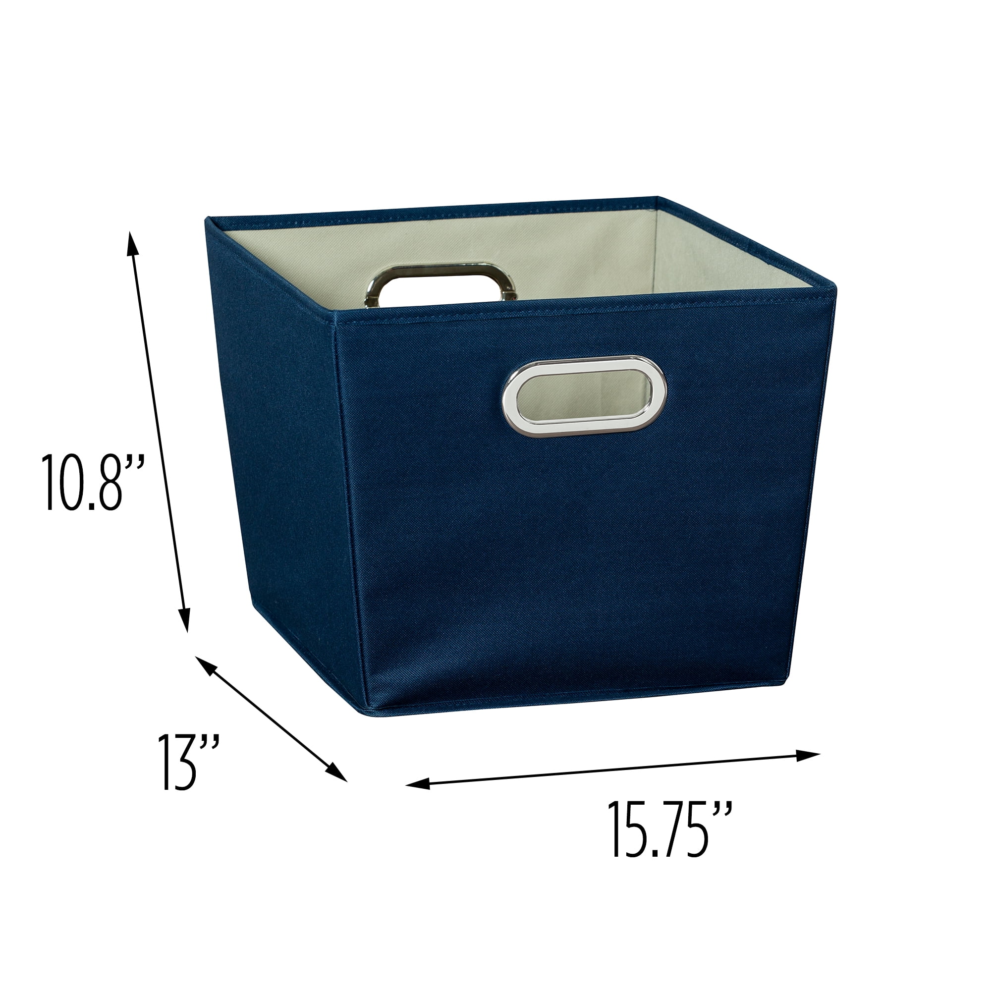 HoneyCanDo Medium Storage Bin, Navy