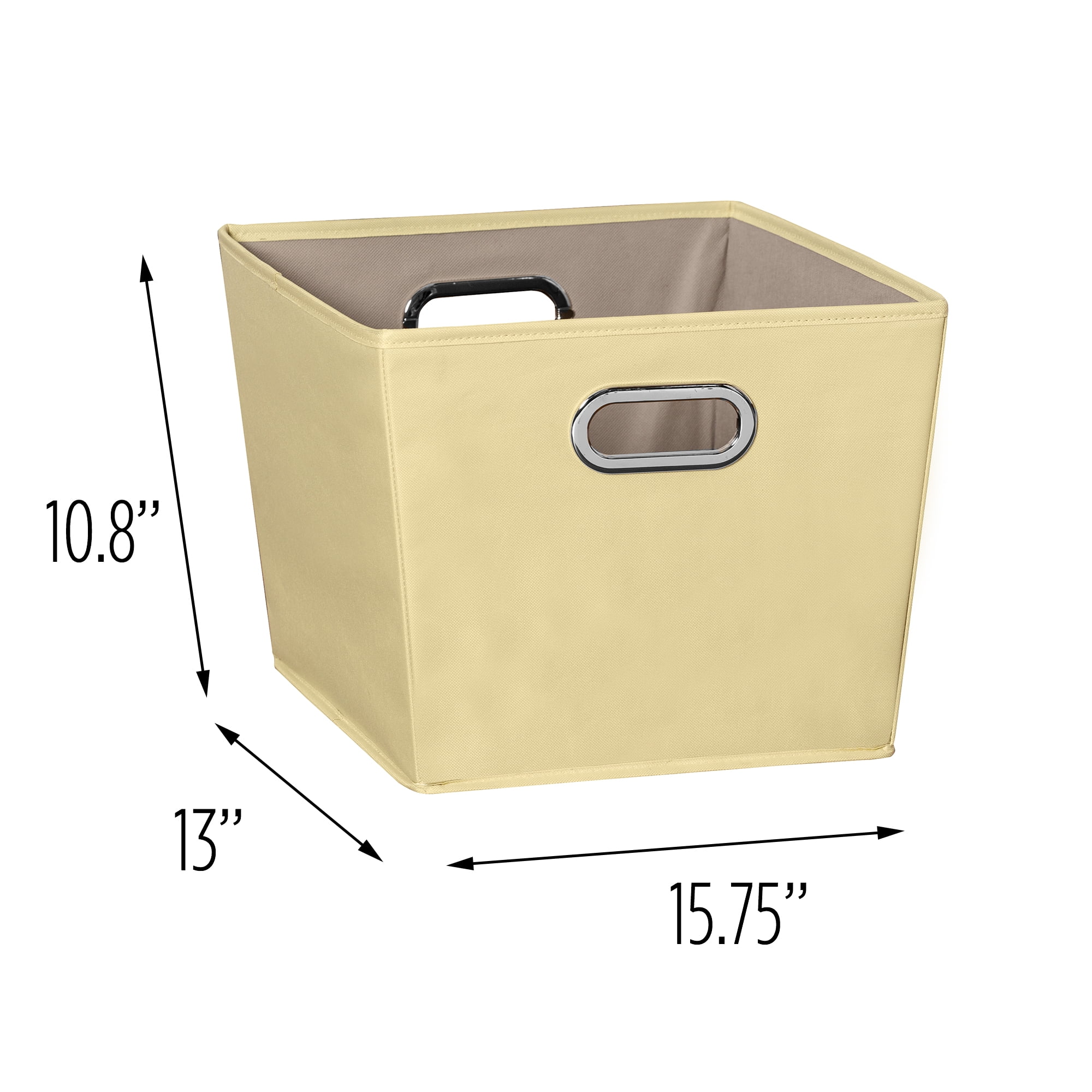 HoneyCanDo Medium Storage Bin, Yellow