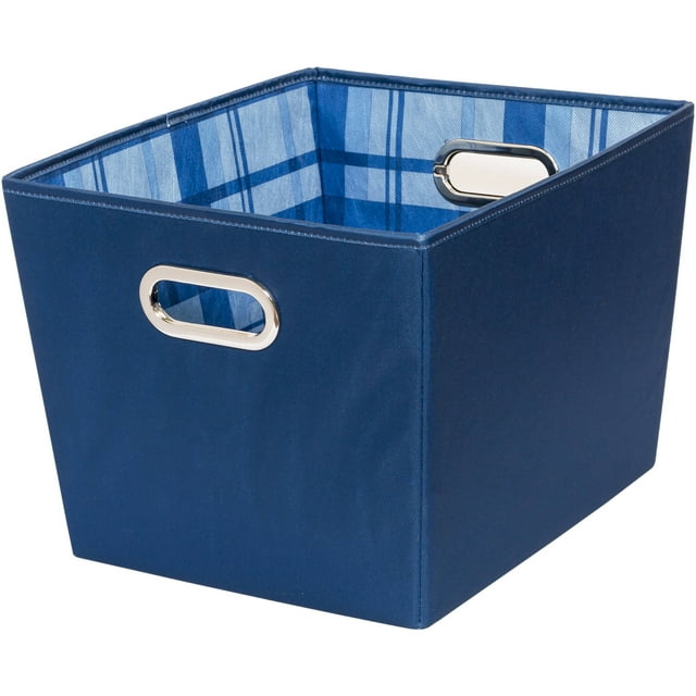 Honey Can Do Medium Storage Bins with Handles, Blue (Pack of 2