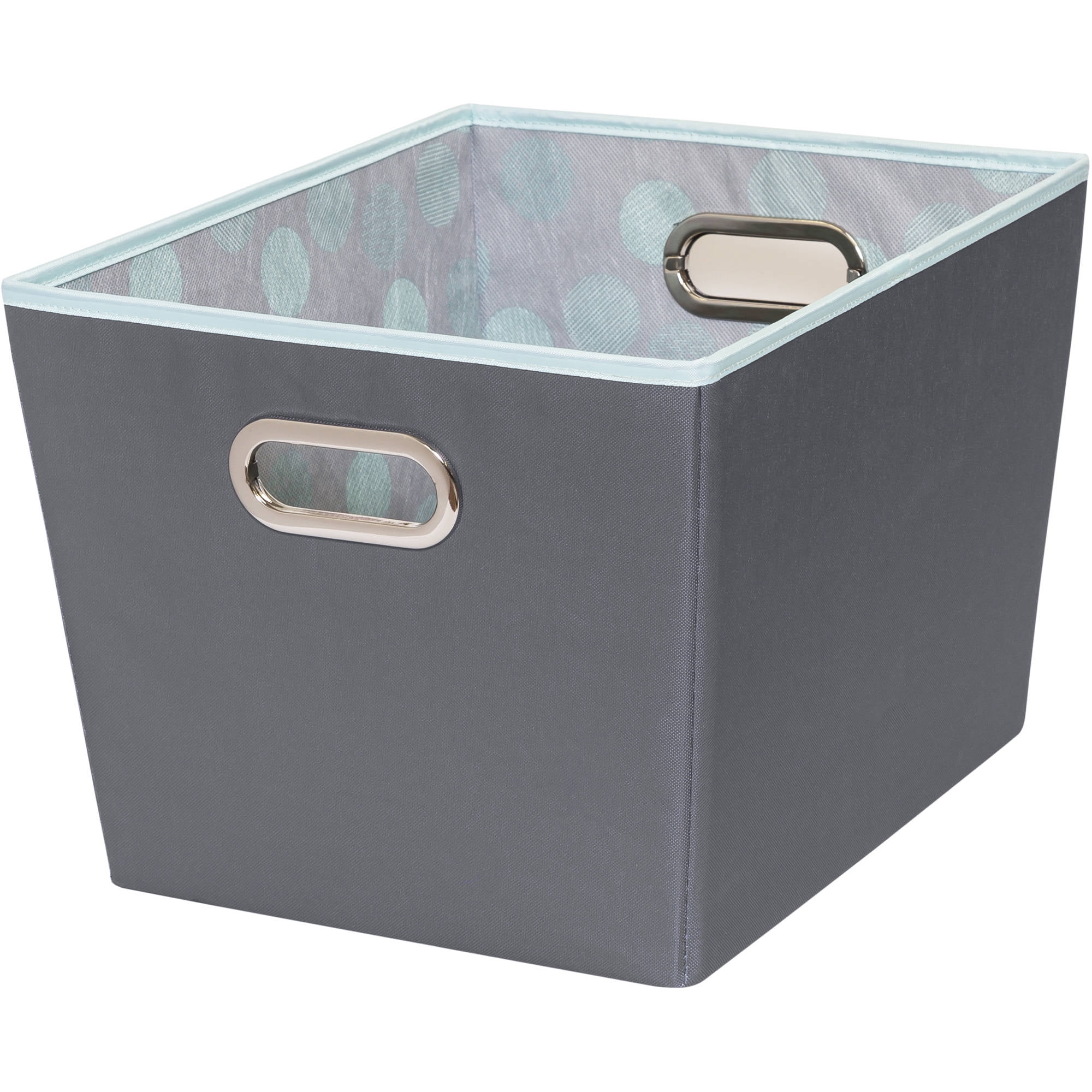 Honey Can Do Medium Storage Bins with Handles, Mint (Pack of 2