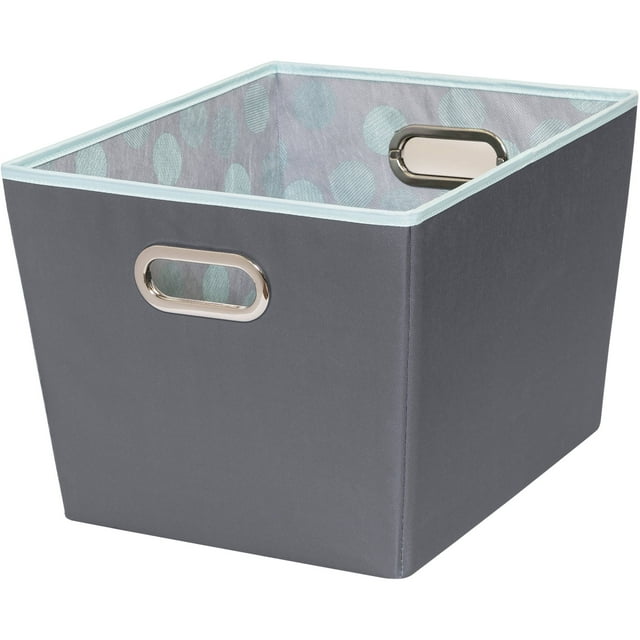 Honey Can Do Medium Storage Bins with Handles, Mint (Pack of 2)