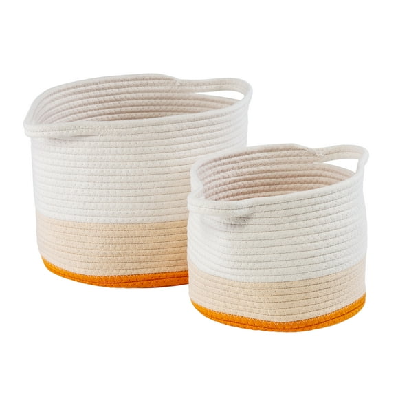 Honey Can Do Nesting Cotton Rope Storage Basket Set, Yellow Ombré