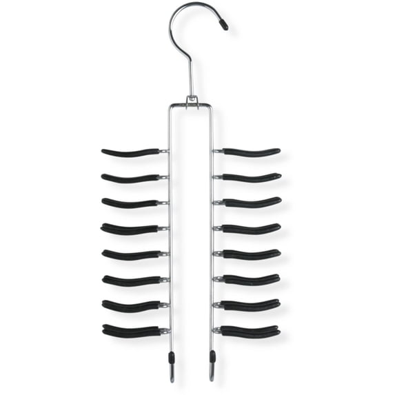 Honey Can Do Non-Slip Tie Hanger with Belt Hooks, 2pk