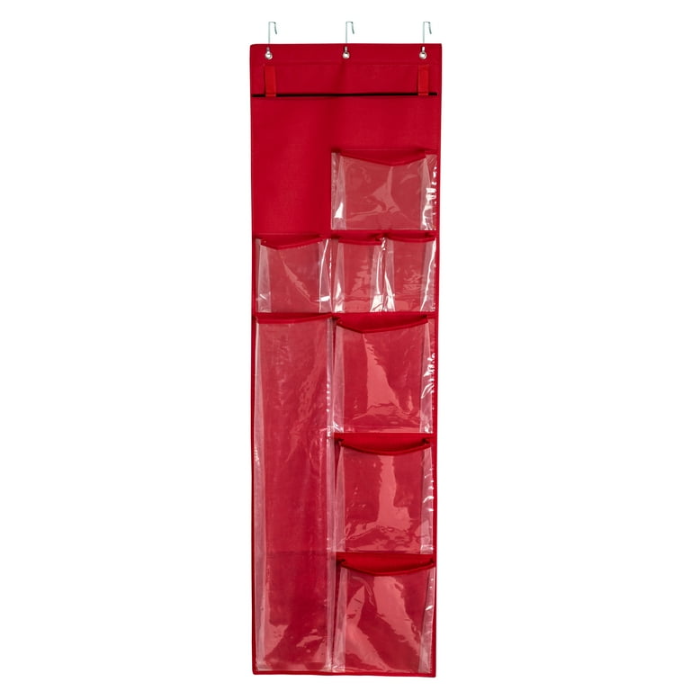 Honey Can Do Canvas Gift Wrap Organizer, Red