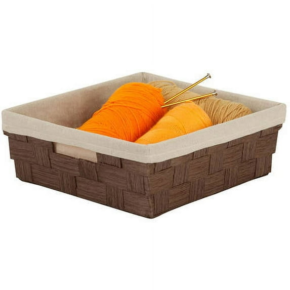 Honey-Can-Do Paper Rope Tray with Liner, Brown