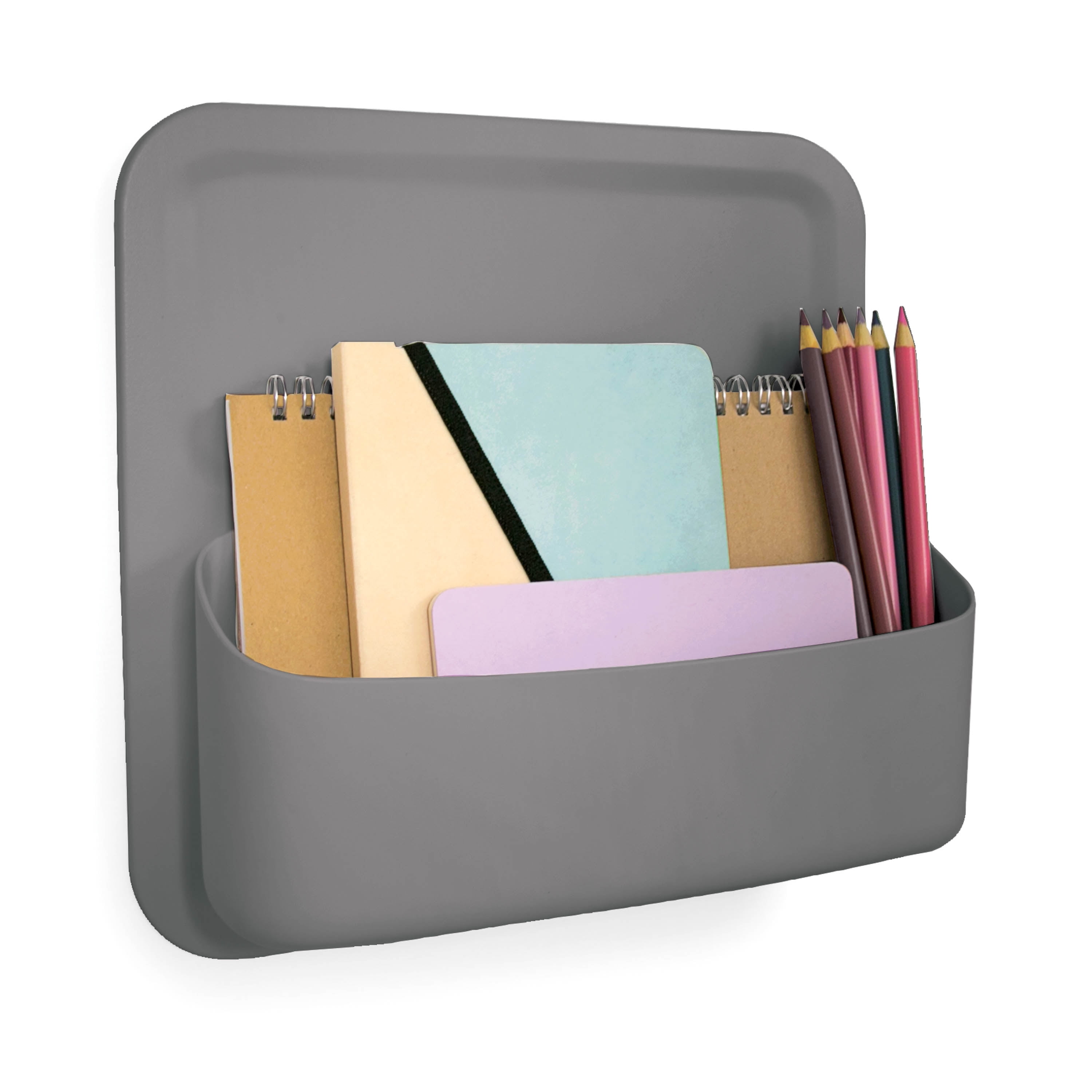 Honey Can Do Perch Stumpy Wall Container, Slate