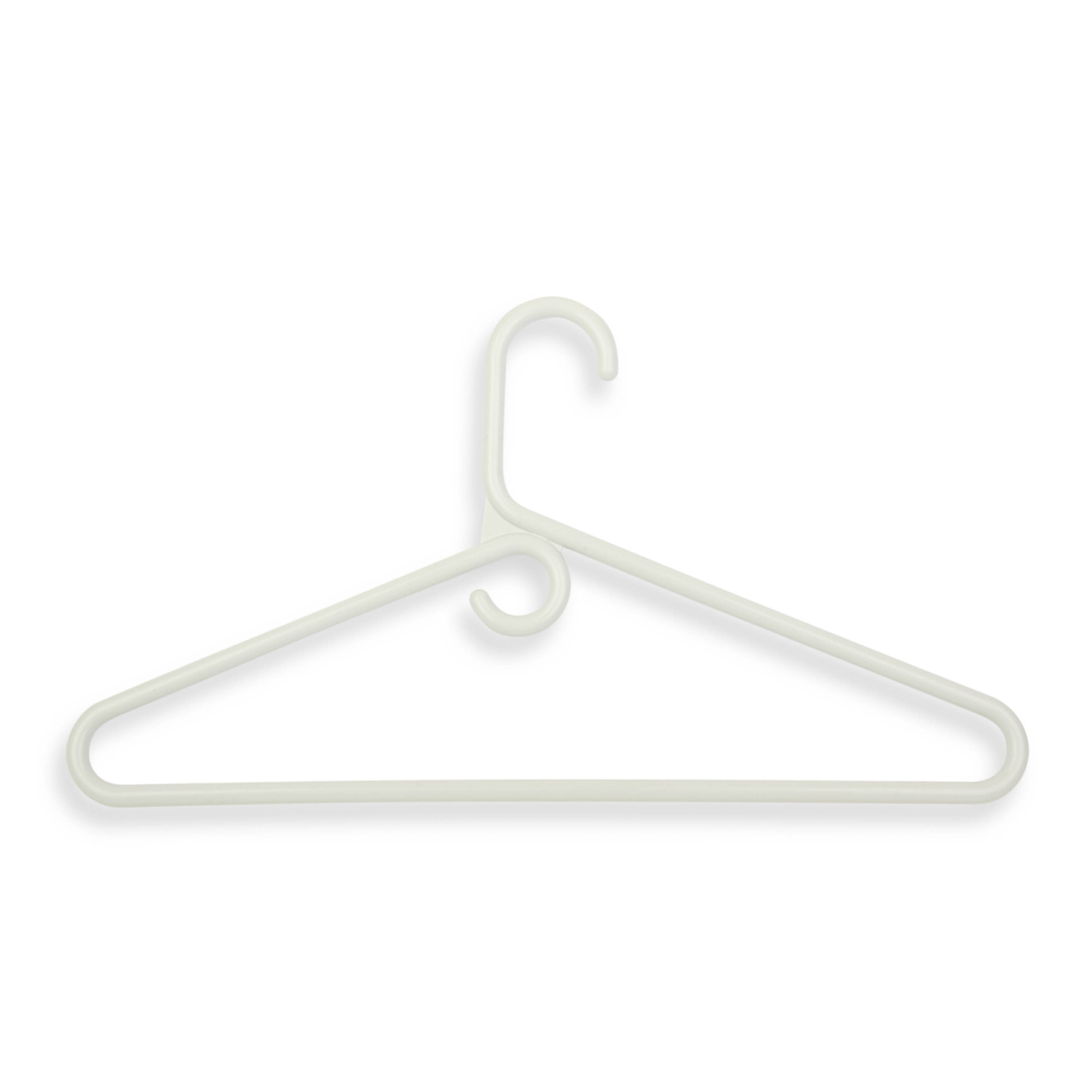 SUPER DEAL 100 Pack White Plastic Hangers with Double Hooks Standard Thick  Clothes Hangers for Closet Coat Shirts Pants Dresses Heavy Duty Lightweight