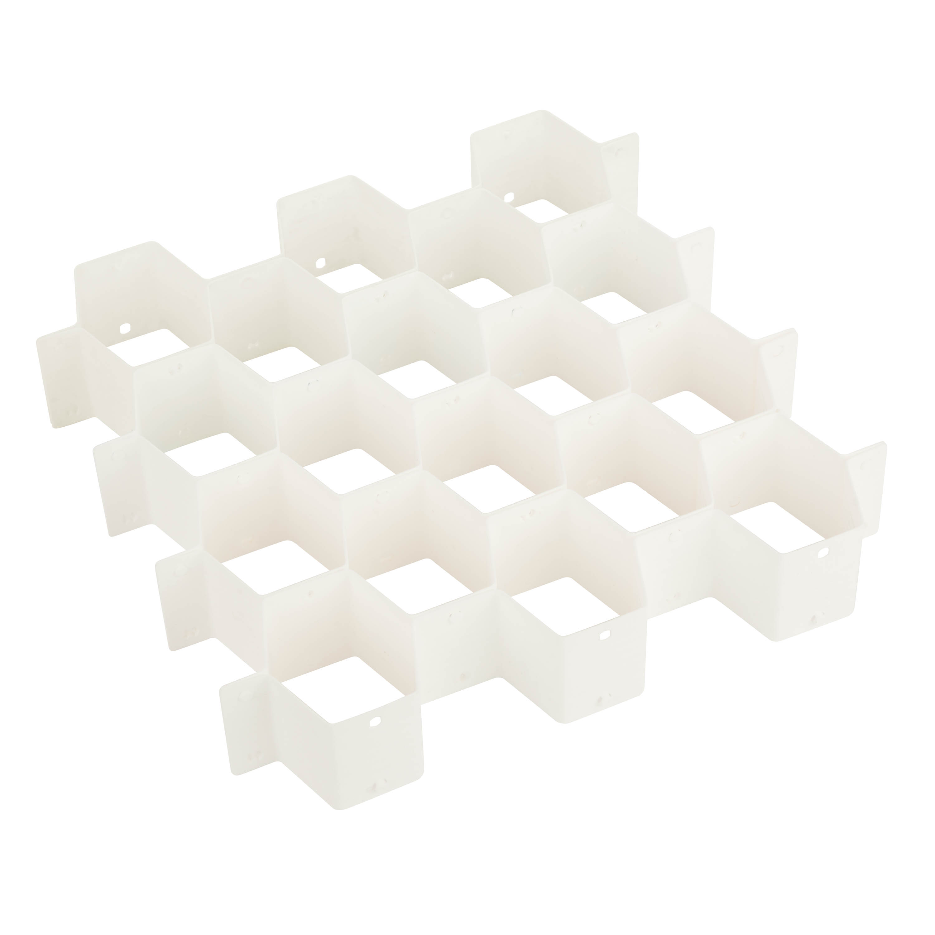 Honey-Can-Do Plastic Modular 32-Compartment Drawer Organizer for Clothes, White - image 1 of 4