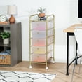Honey-Can-Do Plastic and Steel Rolling 5-Drawer Storage Cart with 1 ...