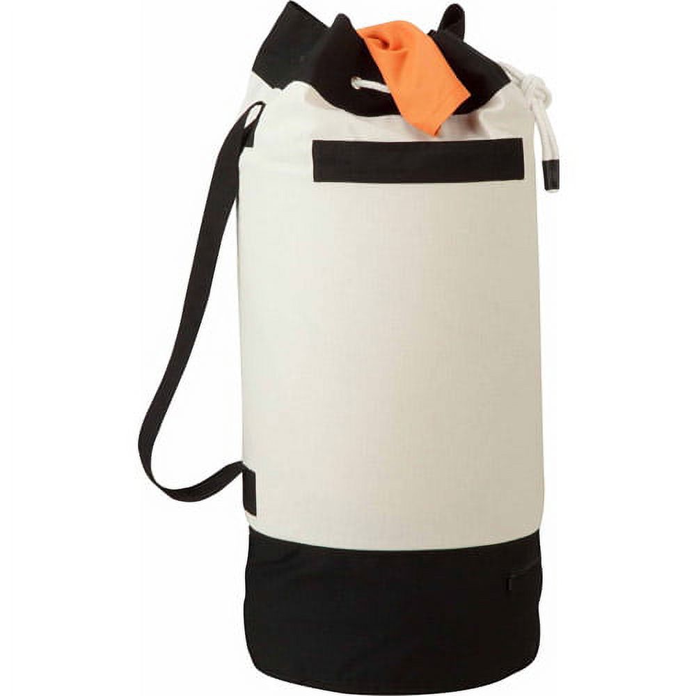 Honey-Can-Do Polyester Clothes Laundry Bag with Shoulder Strap, White/Black - image 1 of 2