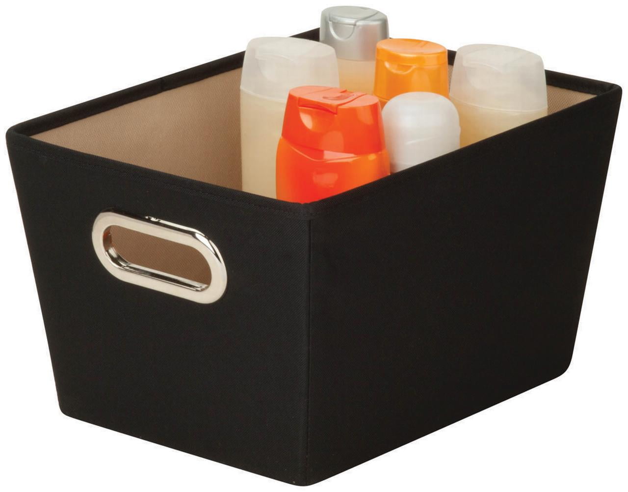 HoneyCanDo Polyester Storage Bin with Handles, Black