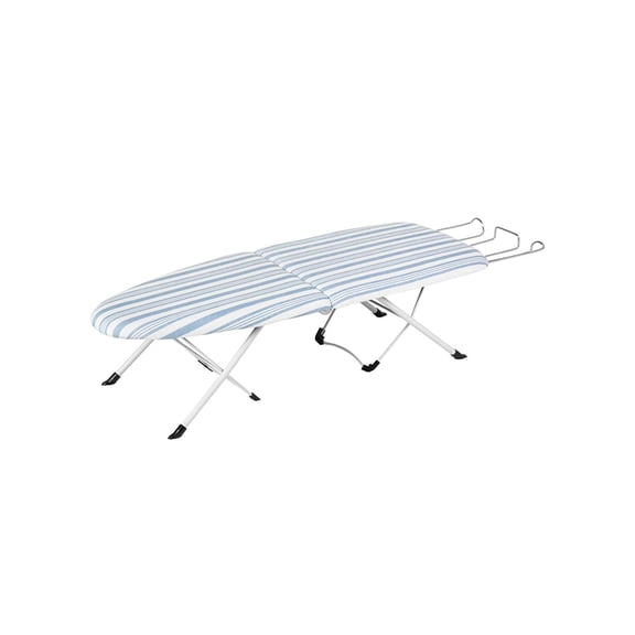 Honey Can Do Portable Folding Tabletop Ironing Board, White, Blue