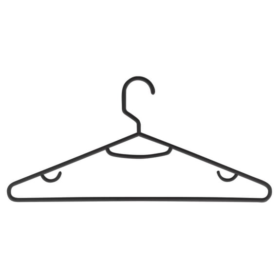 Honey Can Do Recycled Plastic Petite Clothing Hangers, 60 Pack, Black